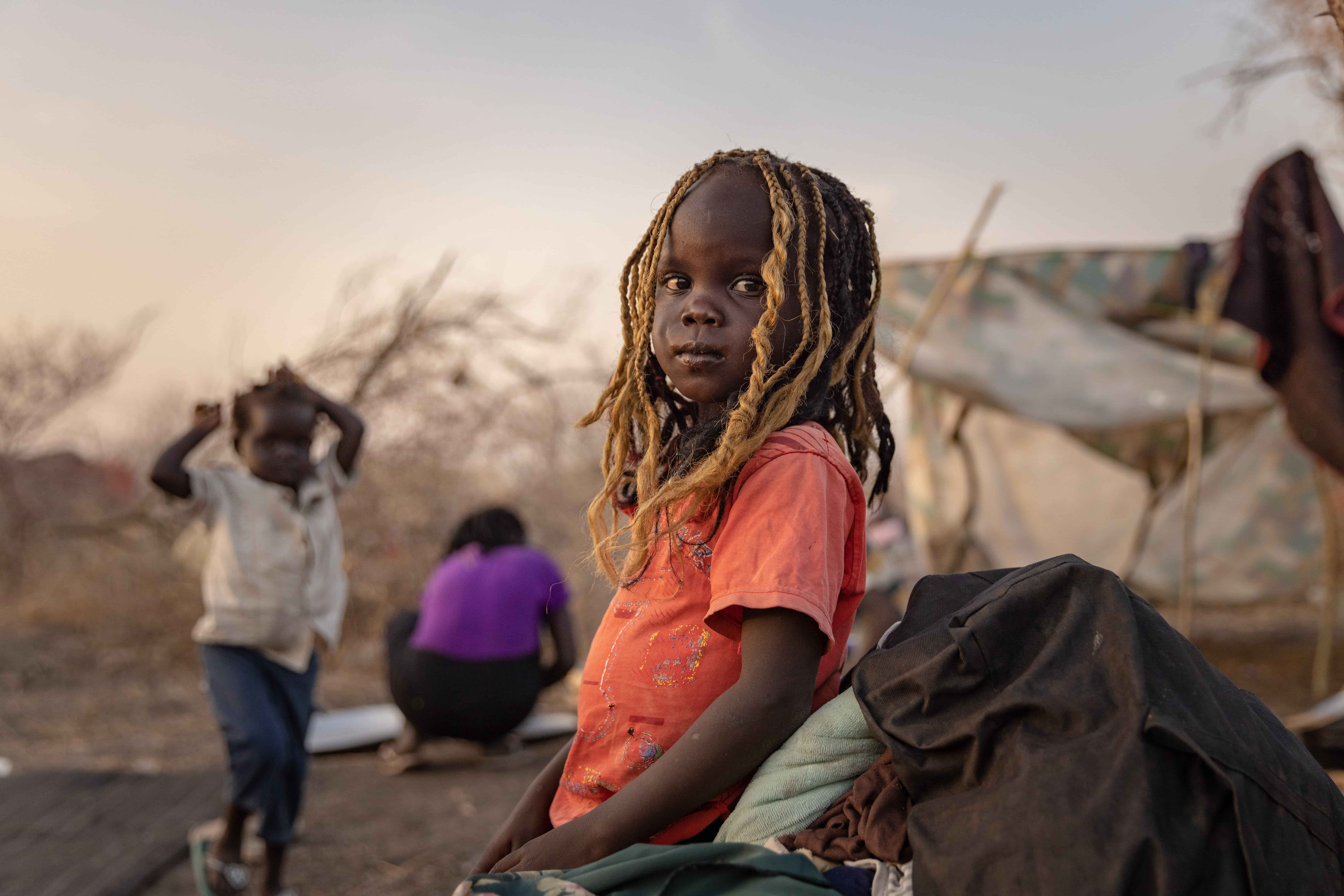 South Sudan Acel Outside Shelter Unhcr Transit Centre Renk