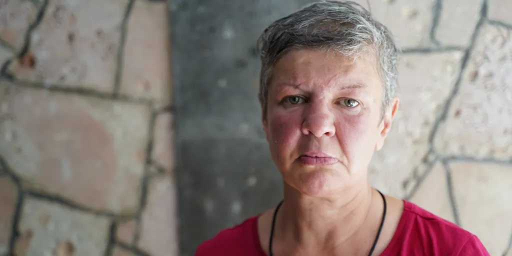 46-year-old Svitlana was evacuated to Mykolaiv from Kherson after the first alerts of possible flooding following the breach of the Kakhovka Dam