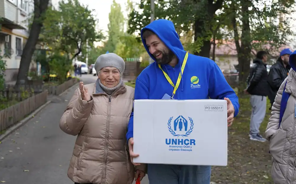Website Ukraine. War Affected Ukrainians Receive Winter Support From UNHCR.