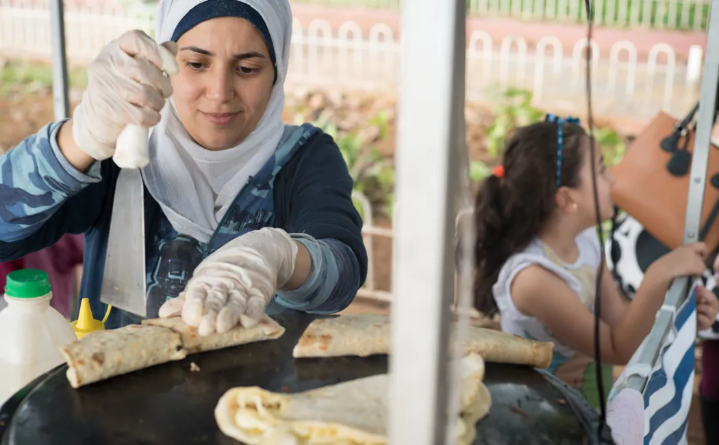 Brazil_Syrian refugee Salsabil cooks typical Arabic dishes in Brazil.