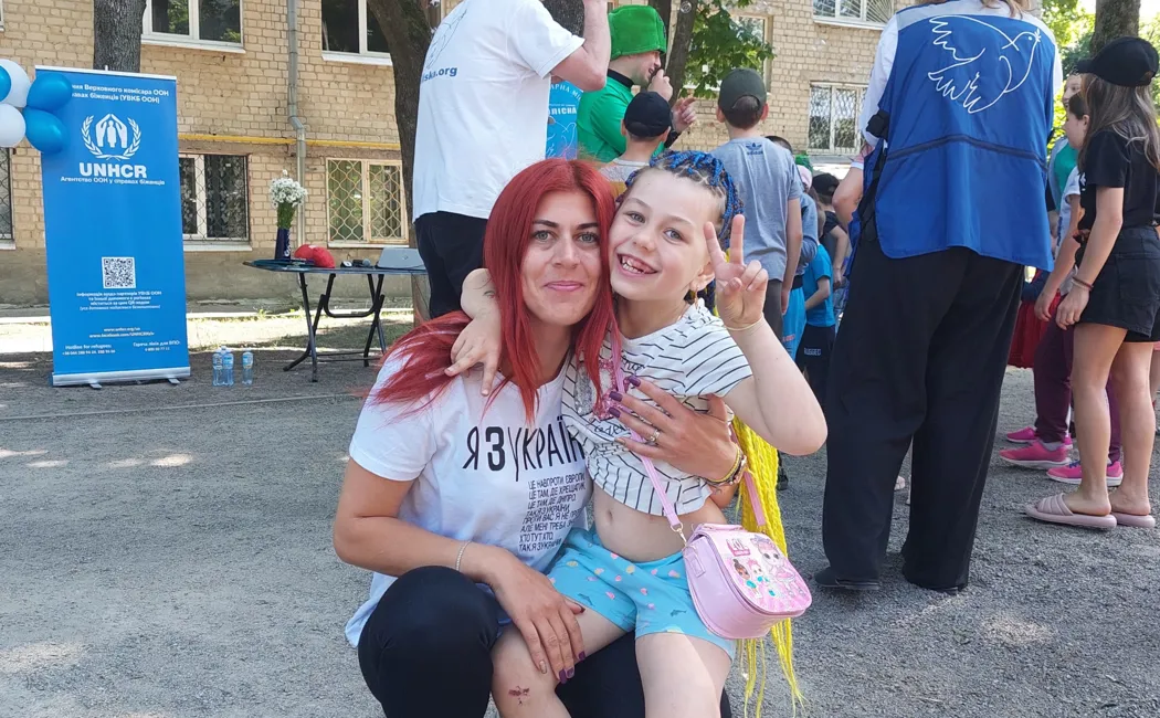 Ukraine. Anastasiia And Mother Nelia