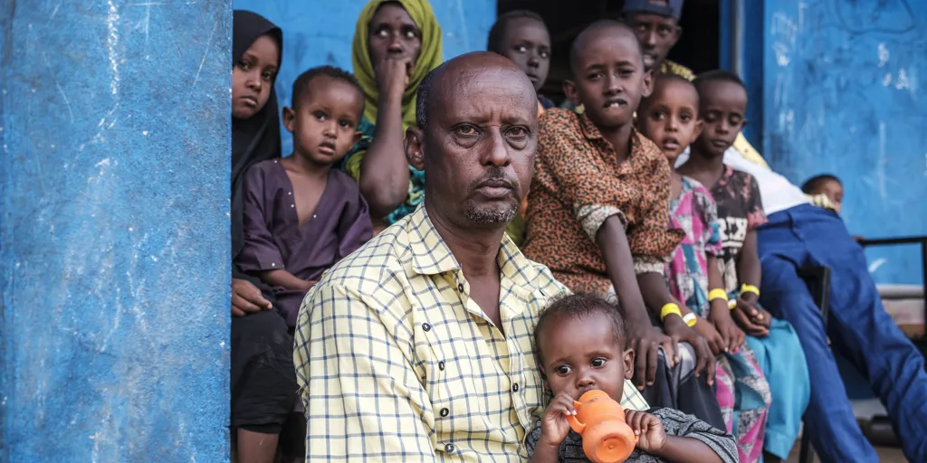 Shalle Hassan Abdirahman, a 53-year-old Somali refugee, was forced to flee his home with his family because of worsening drought and violence from armed extremist group Al-Shabab.