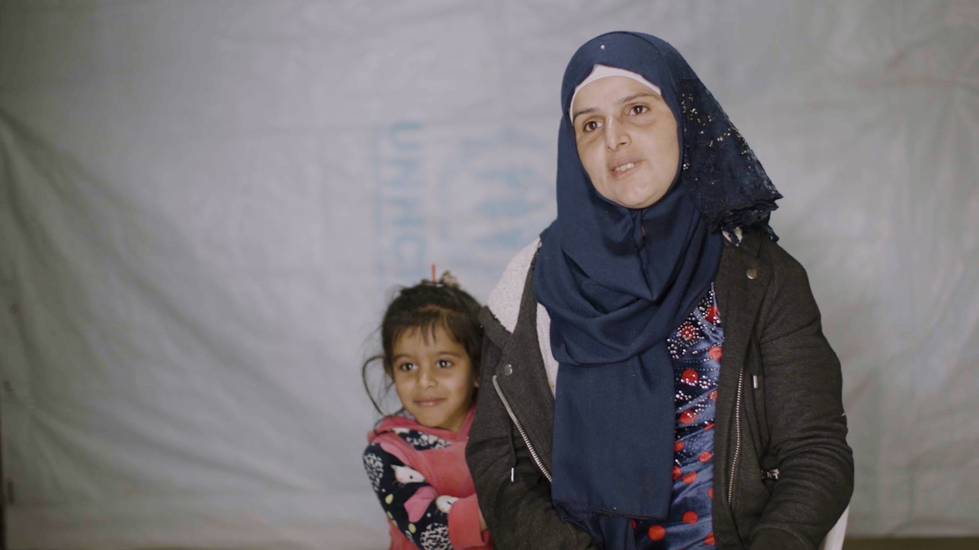 Lebanon. Syrian refugee Ameena and her daughter live in a refugee camp in Lebanon