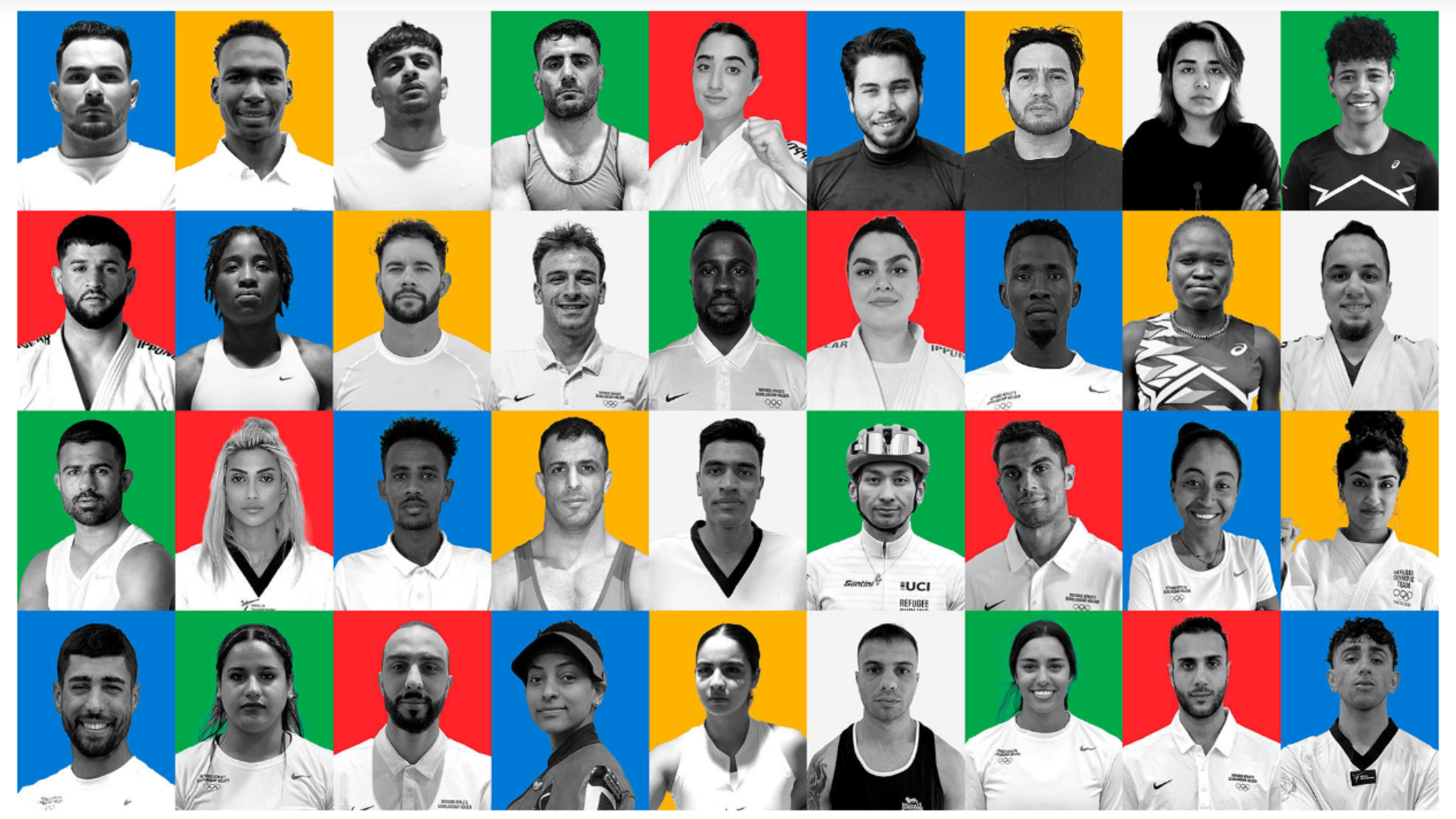 2024 Olympic Refugee team collage