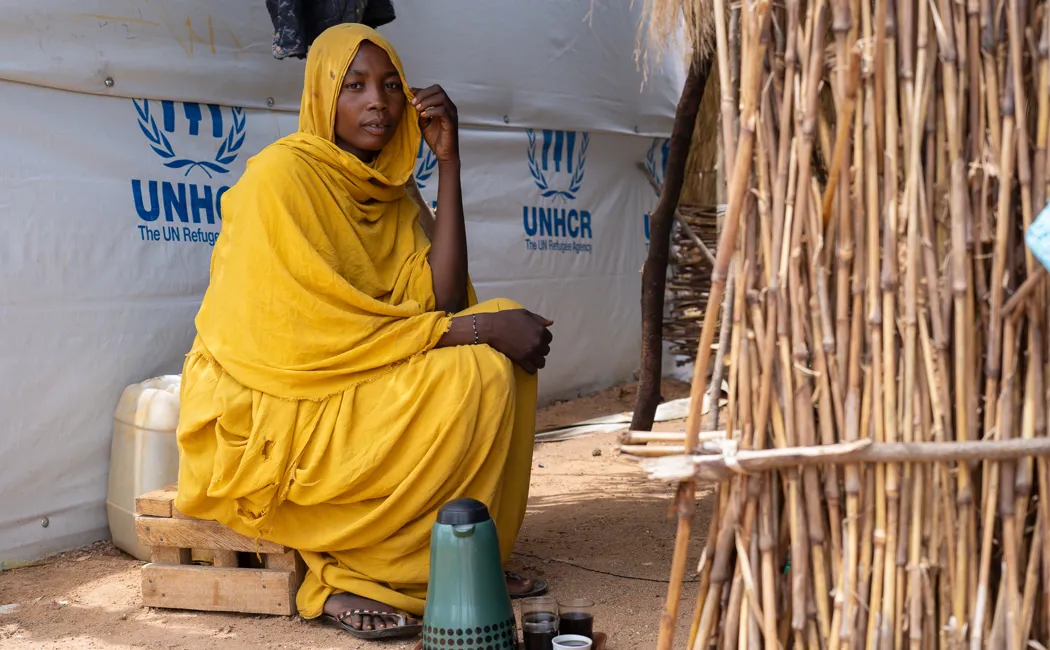 Chad_Zeinab-in-her-new-shelter-in-a-refugee-camp