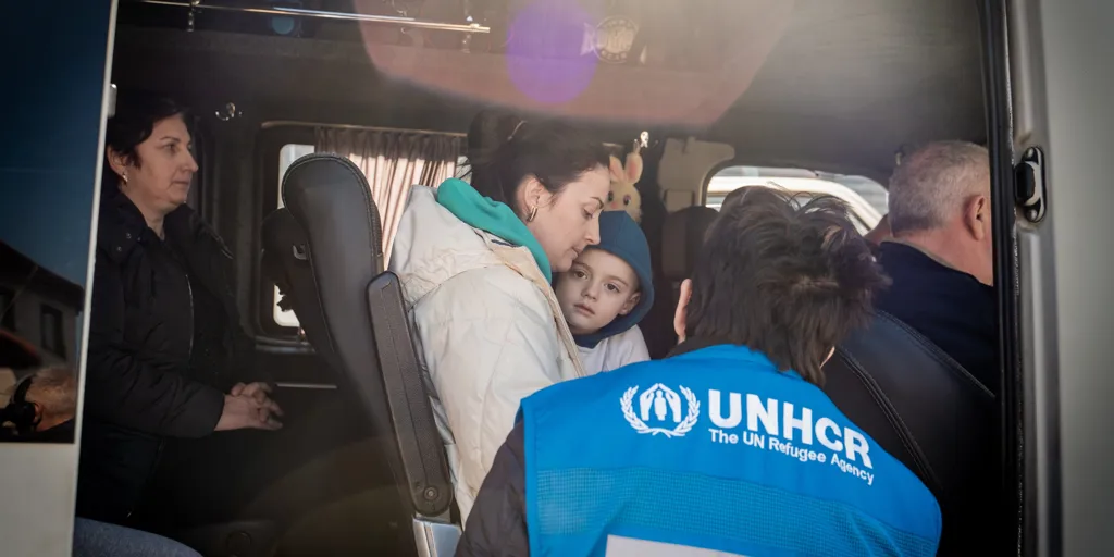 Italy. Refugees Fleeing Ukraine Are Crossing The Border Between Italy And Slovenia Min
