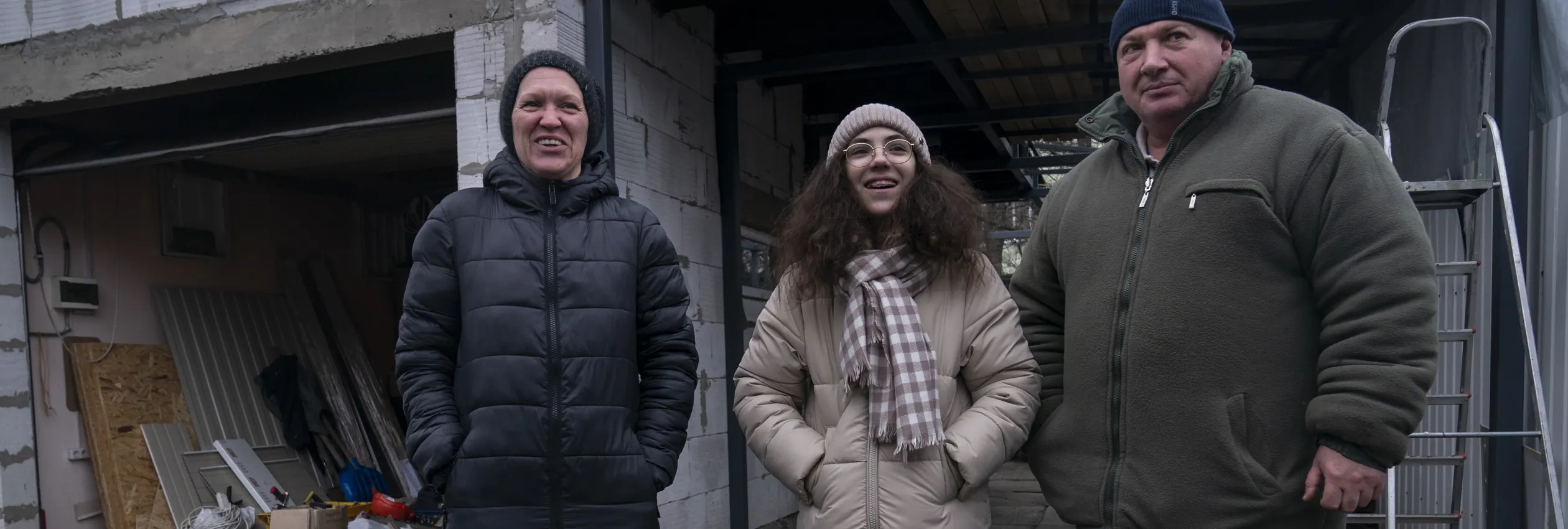 Ukraine. Families in Borodyanka have their homes repaired by UNHCR
