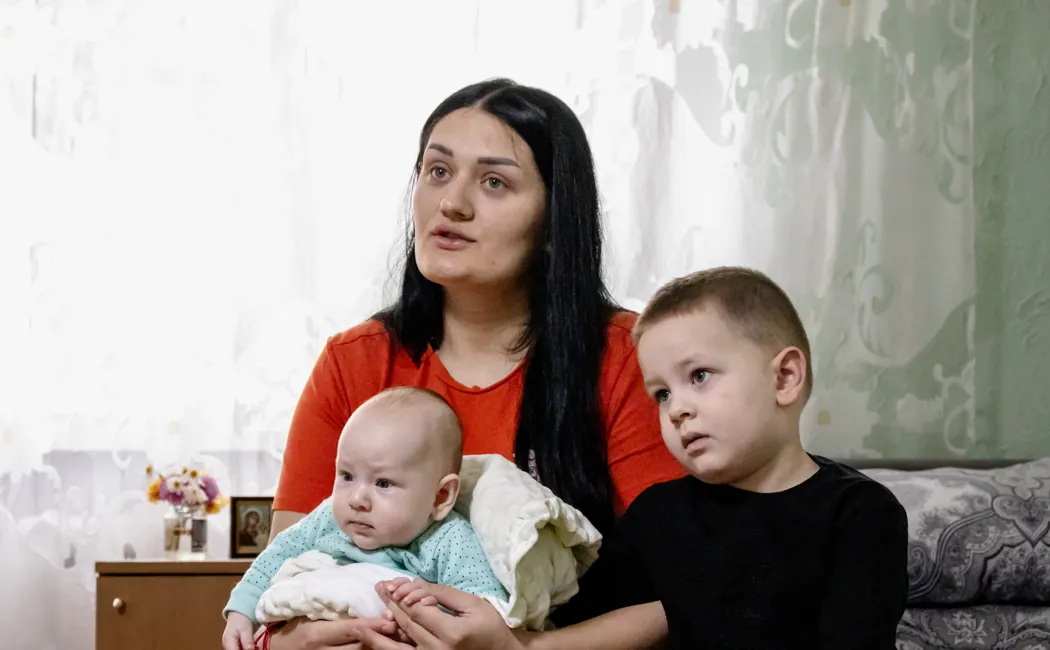 Moldova. Refugee Accommodation Centre #207 Provides Shelter, Safety And Warmth For Ukrainian Refugees Like Natalia And Her Children.