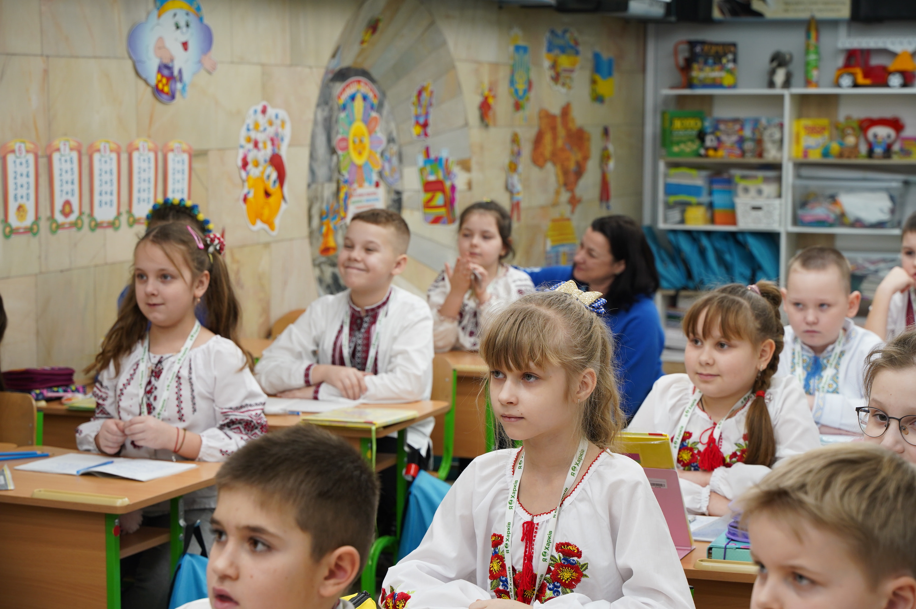 Ukraine. Children in Kharkiv attend school underground to stay safe